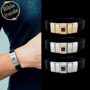 Bible Verse Bracelets for Guys with Complete New Testament Inside - My Nano Jewelry